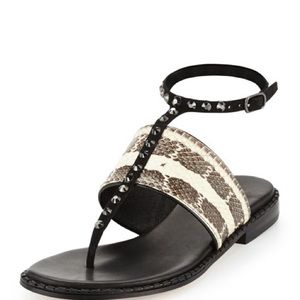 Donald J Pliner Snake Skin Sandals Women’s size 10 Black